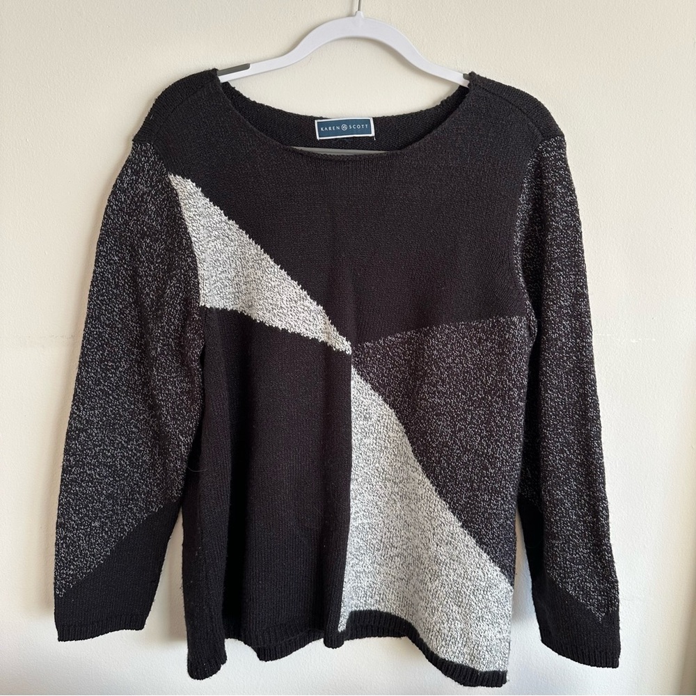 Vintage geometric knit sweater
